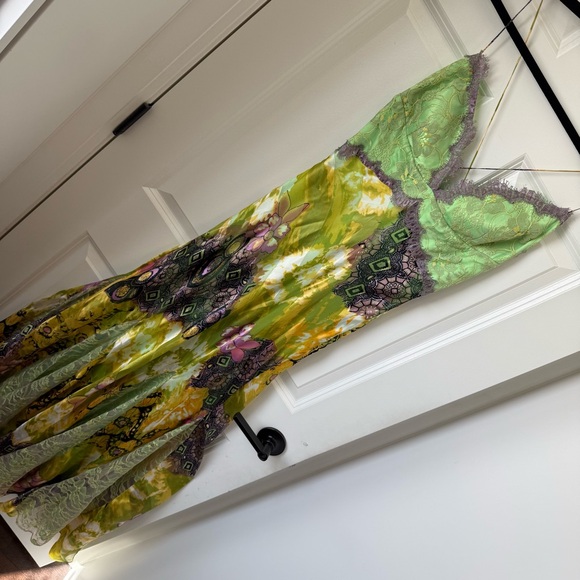 NWT Mary L Couture Maxi Dress Womens 6 Floral Silk Y2K Babydoll Mermaid Prom - Picture 15 of 16